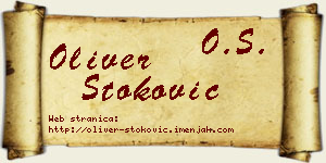 Oliver Stoković vizit kartica